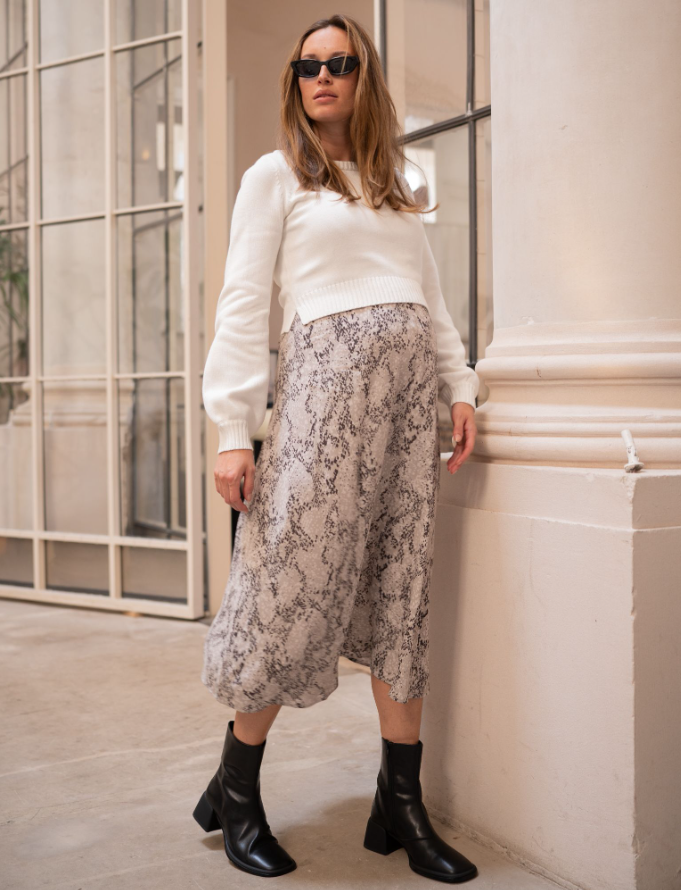 Nell - cable knit woven dress