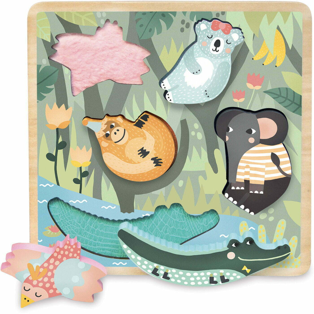 Vilac - Jungle - Touch And Feel Puzzle