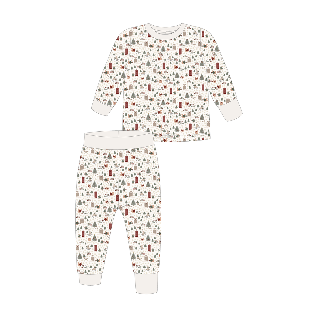 Children's Jersey Pyjamas - Festive Forest