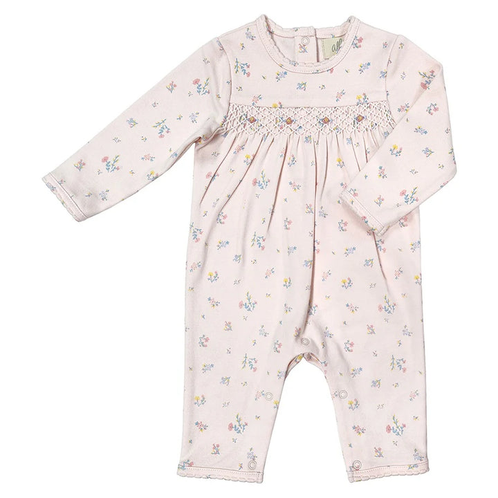 Ambrella Print Smocked Babygro