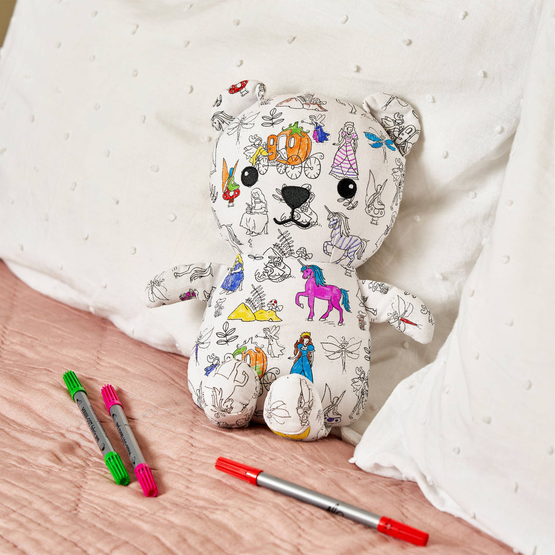 Colour in fairytale Artie Bear