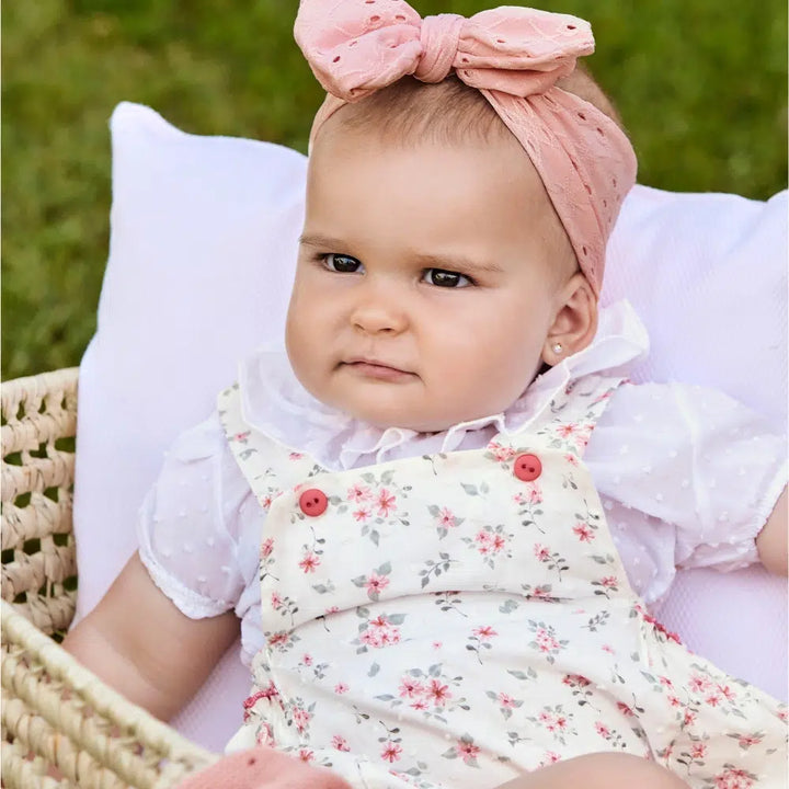 FLOWER FABRIC OVERALL WITH SHIRT - Fresa