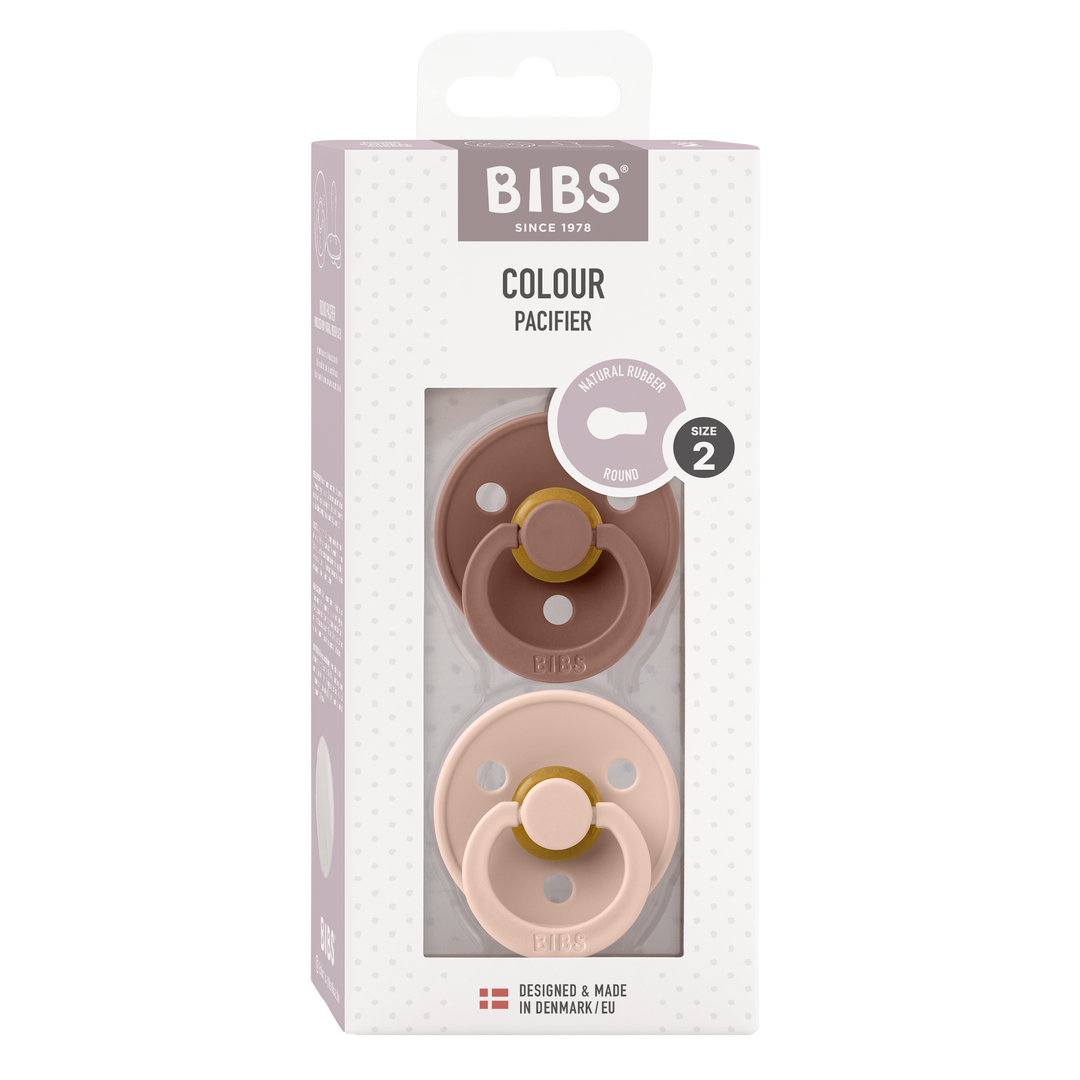 BIBS Colour 2 PACK Latex Size 2 Woodchuck/Blush