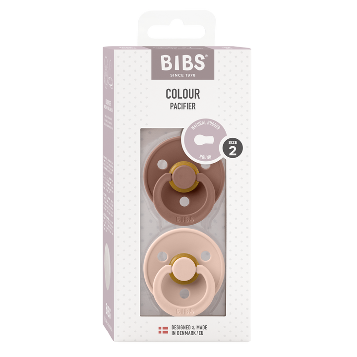 BIBS Colour 2 PACK Latex Size 2 Woodchuck/Blush