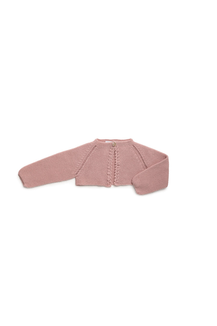 Juliana Short Cardigan - Dusky Pink