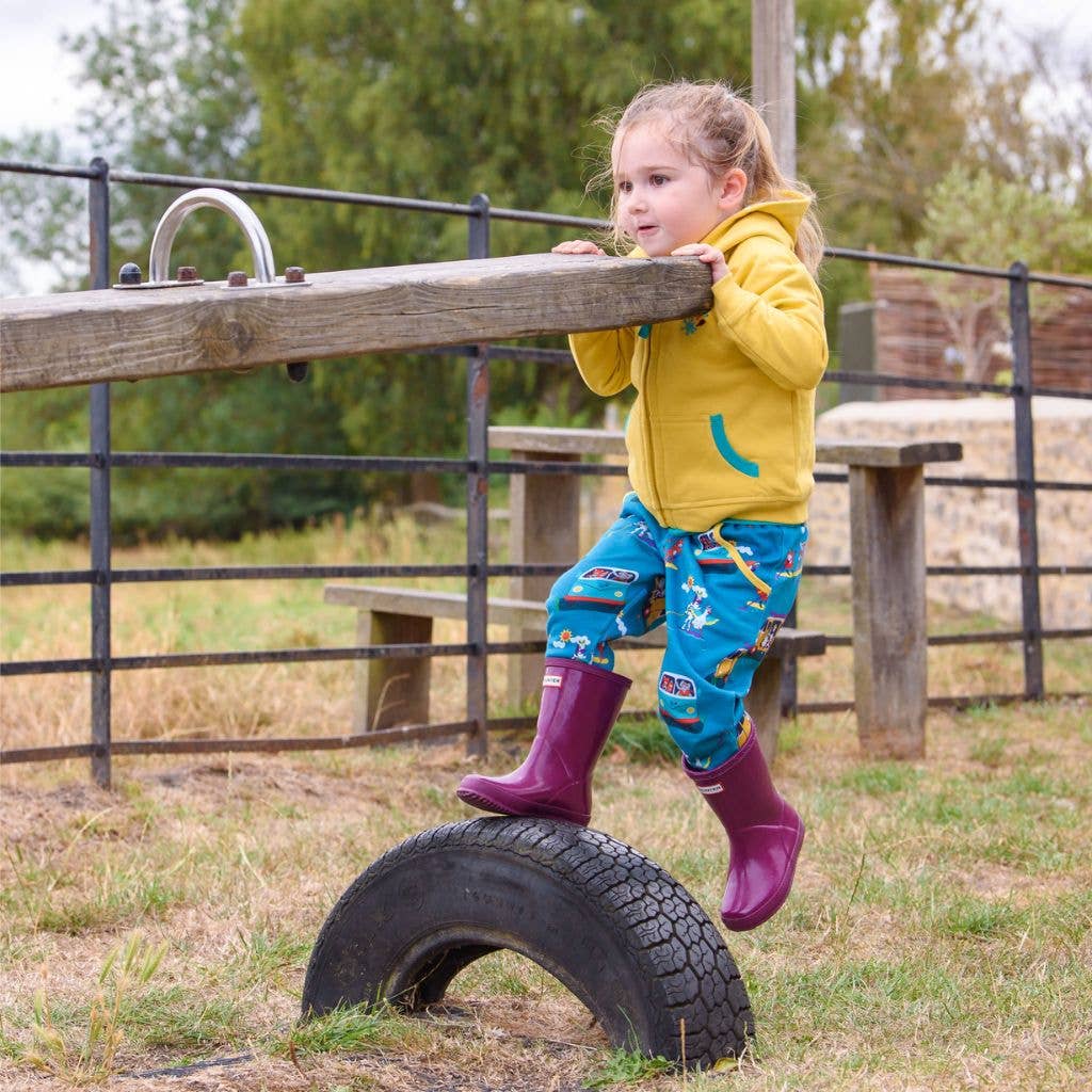 Organic Cotton Kids Yellow Zip-Up Hoodie