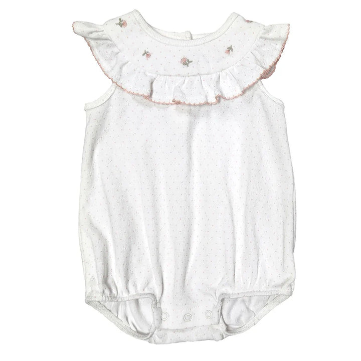 Hand Embroidered Frill Babyvest