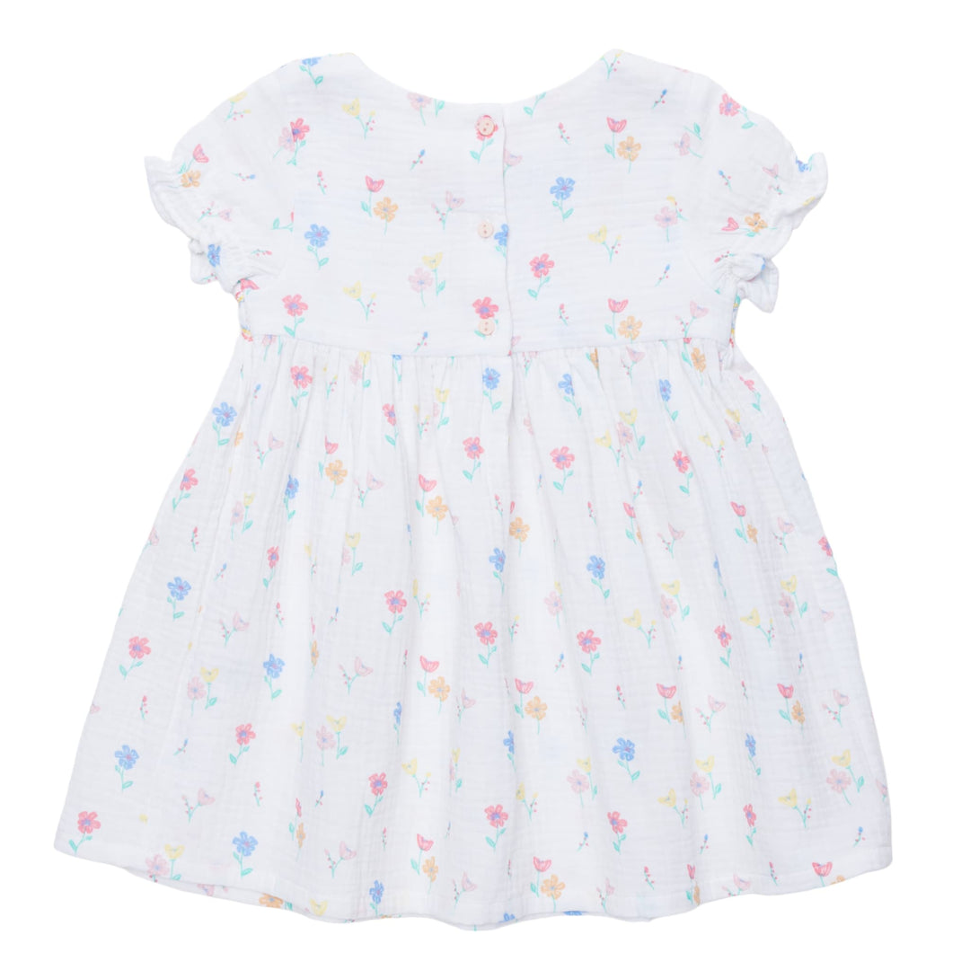 Poppy Print Hand Smocked Dress