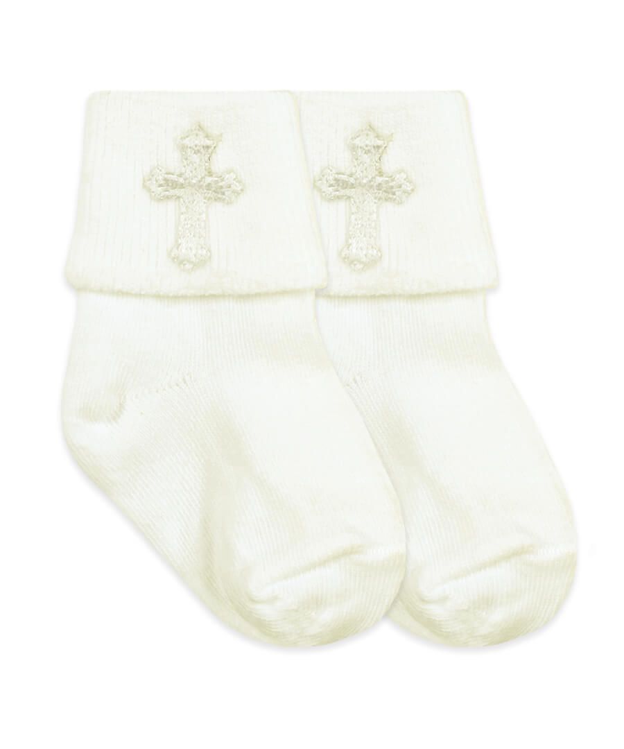 Boys Christening Sock Cream 0 - 2.5