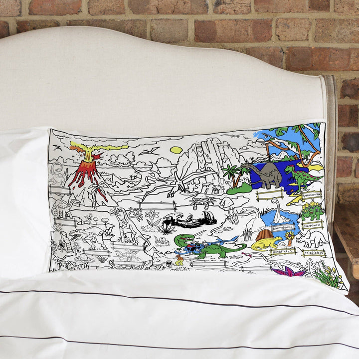 Dinosaur Pillowcase - DIY Colouring Kit