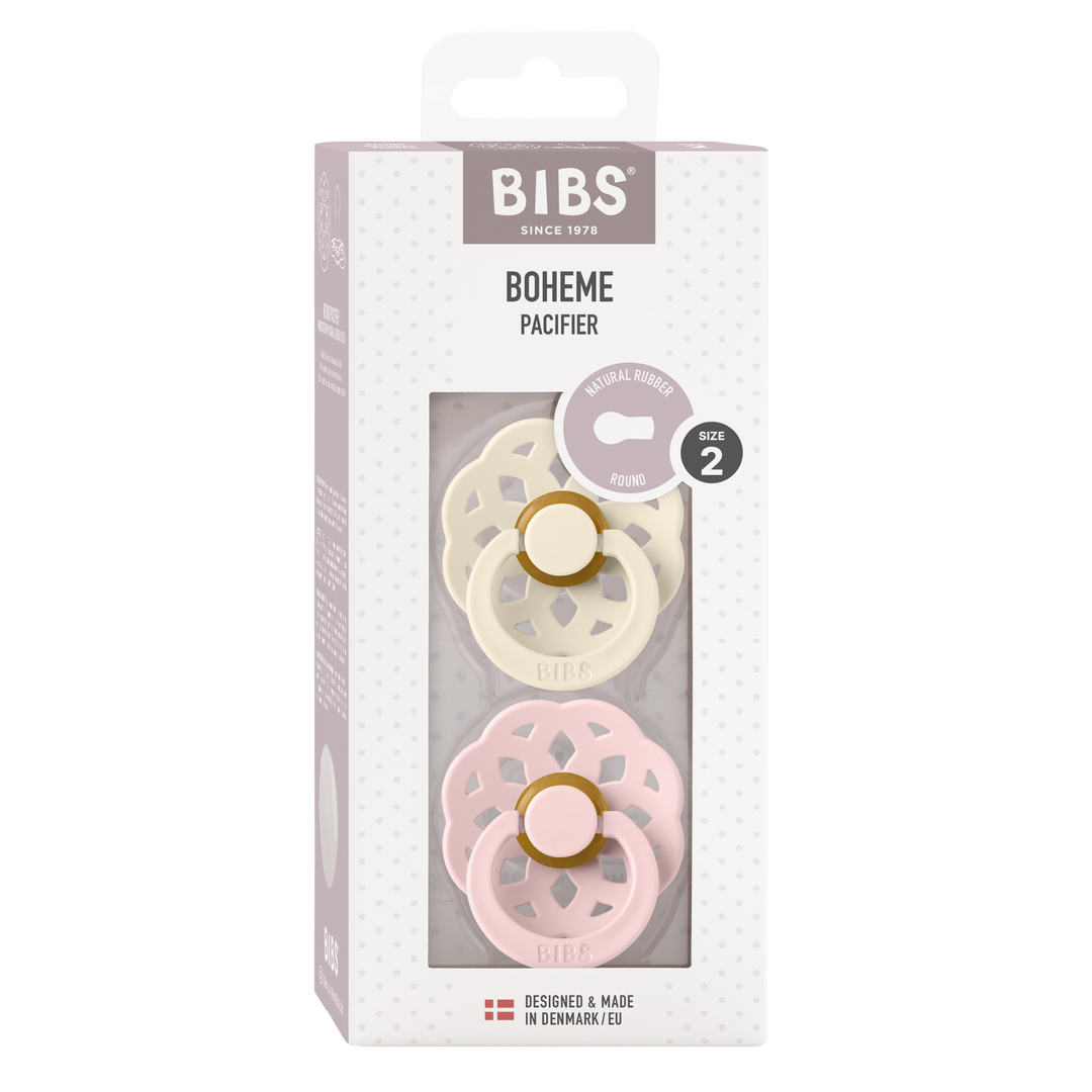 BIBS Boheme 2 PACK Latex Size 2 Ivory/Blossom