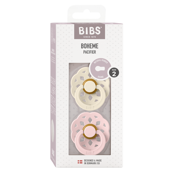 BIBS Boheme 2 PACK Latex Size 2 Ivory/Blossom
