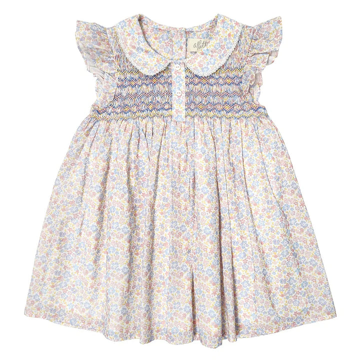 Jeanne Collar Hand Smocked Dress