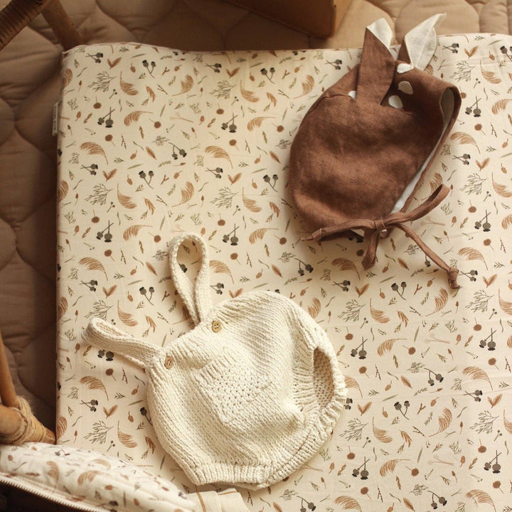 Baby Changing Cushion - Grasslands - Organic Cotton