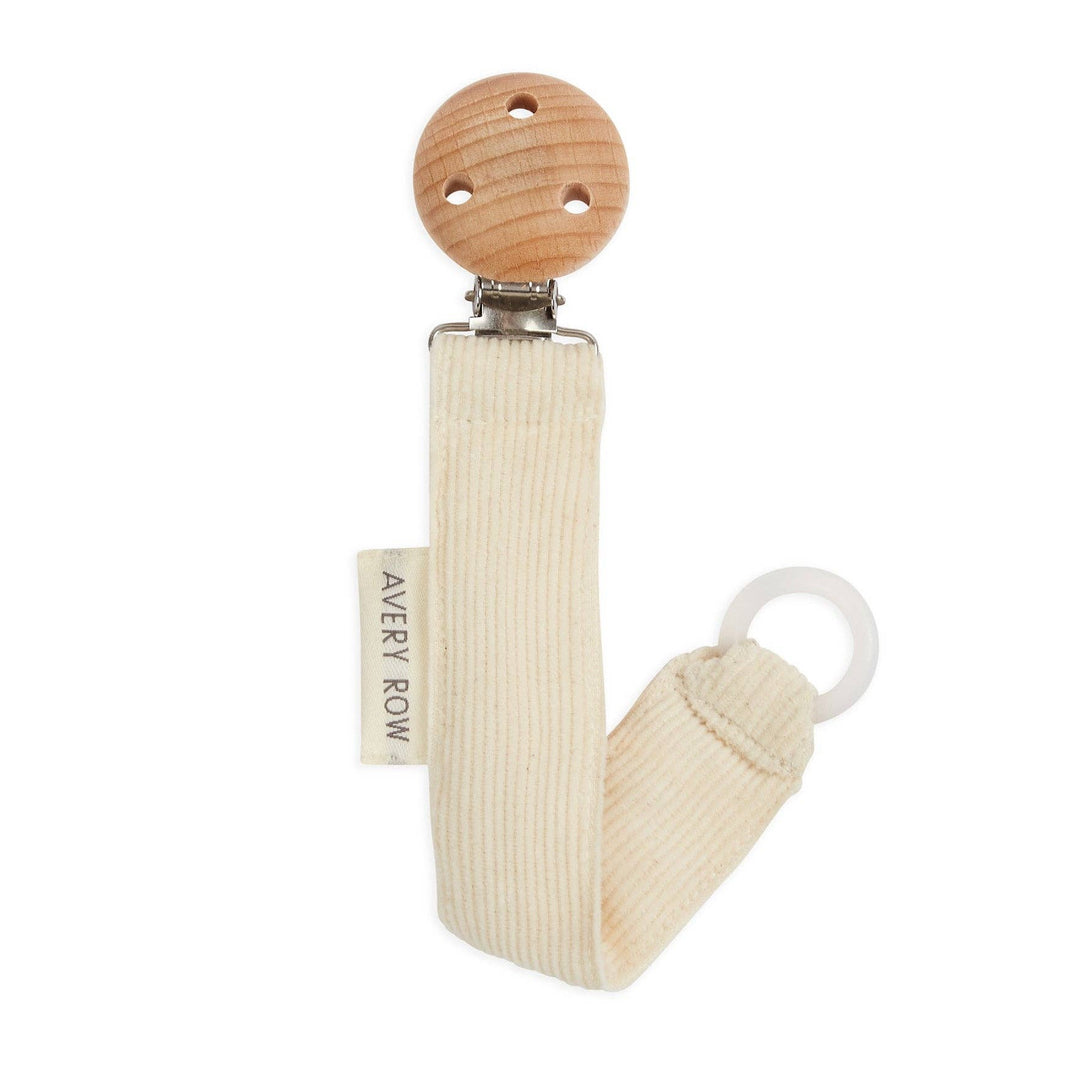 Pacifier holder - Corduroy, cream - Organic Cotton