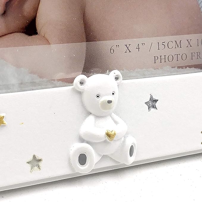 Bambino Resin Twins Photo Frame 6" x 4"