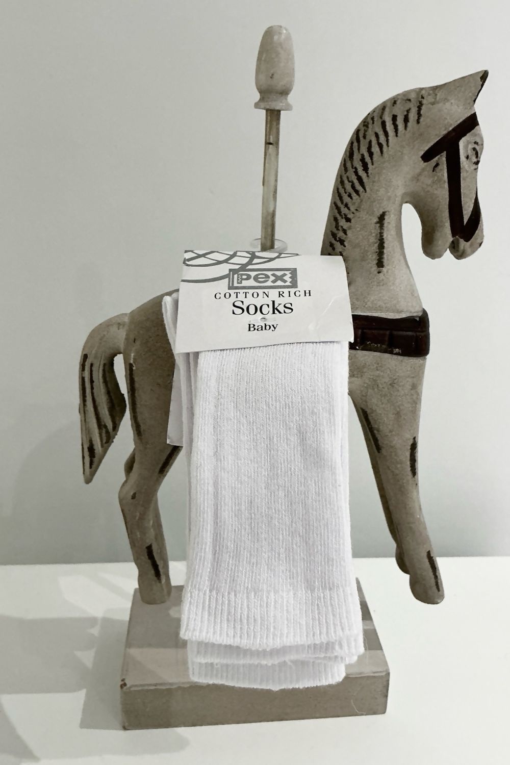 Pex White Knee High Socks