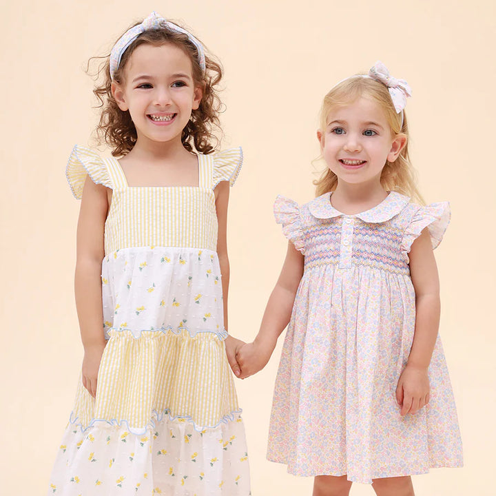 Jeanne Collar Hand Smocked Dress