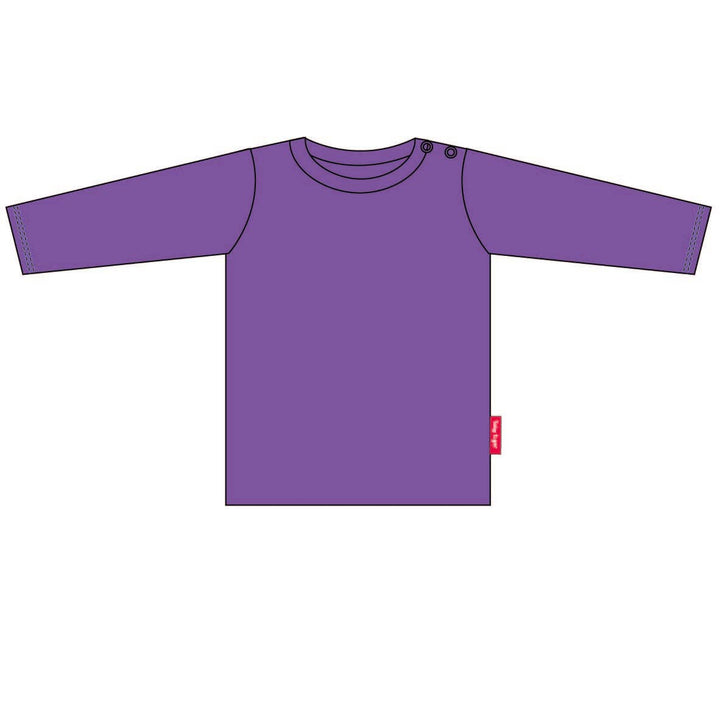 Organic Purple Basic LS T-Shirt