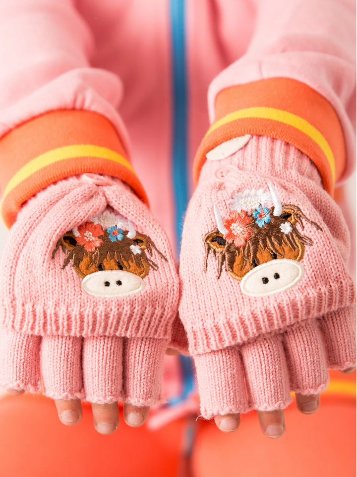Bonnie Highland Cow Mittens 2-6 Years