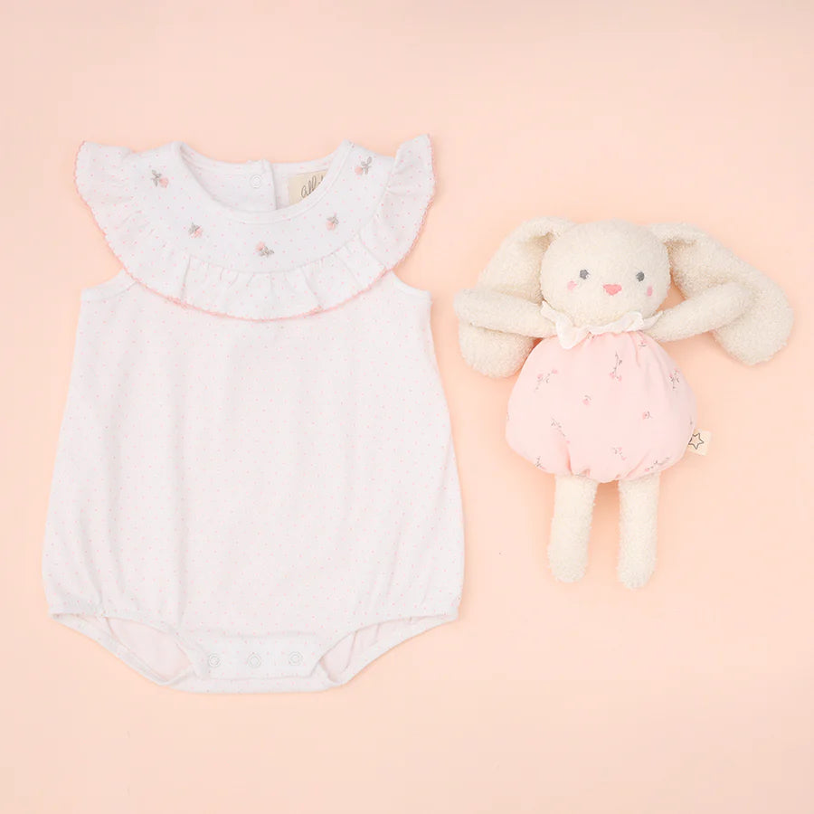 Hand Embroidered Frill Babyvest