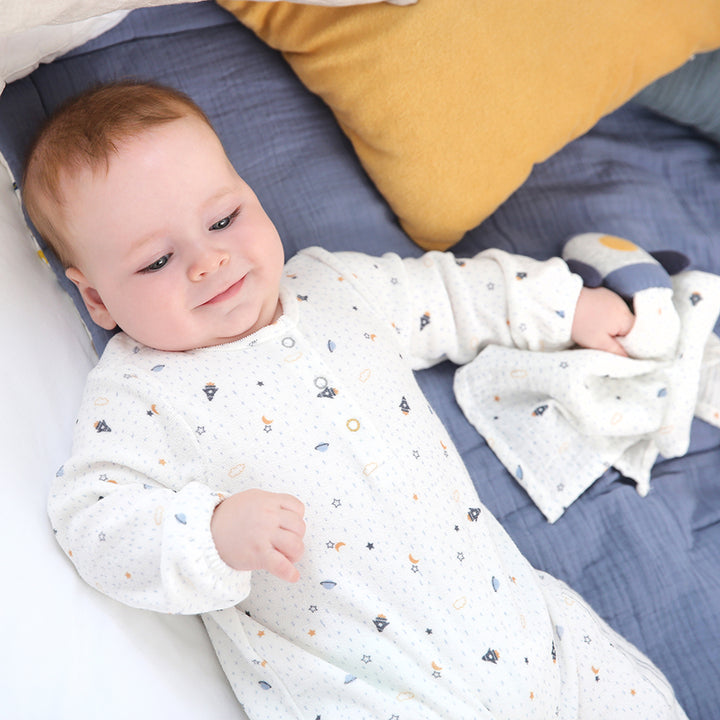 Printed Towelling Space Babygro
