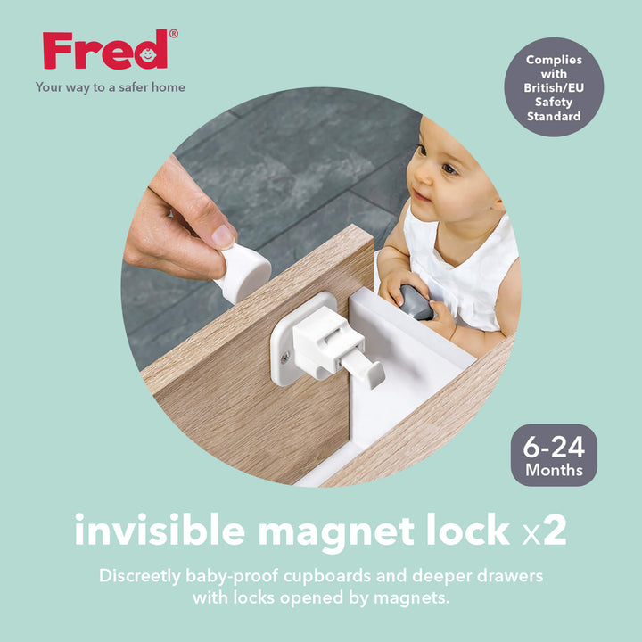 Fred Invisible Magnet Lock / x2 / Pure White V2