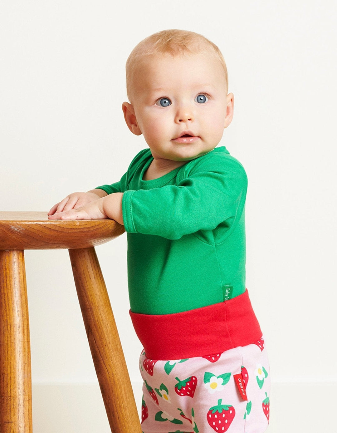Organic Green Basic Long Sleeve Baby Body