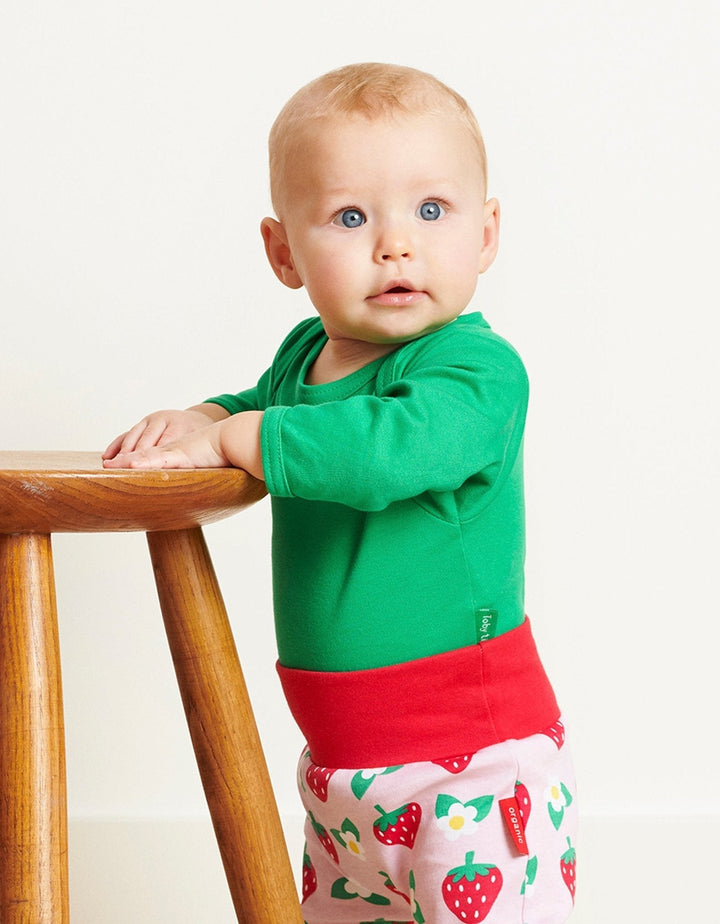 Organic Green Basic Long Sleeve Baby Body