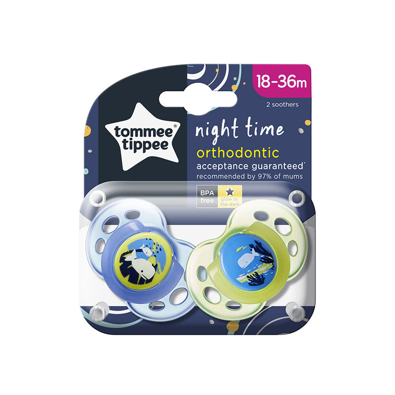 Tommee Tippee Closer to Nature Night Time Soother 18-36m 2Pk
