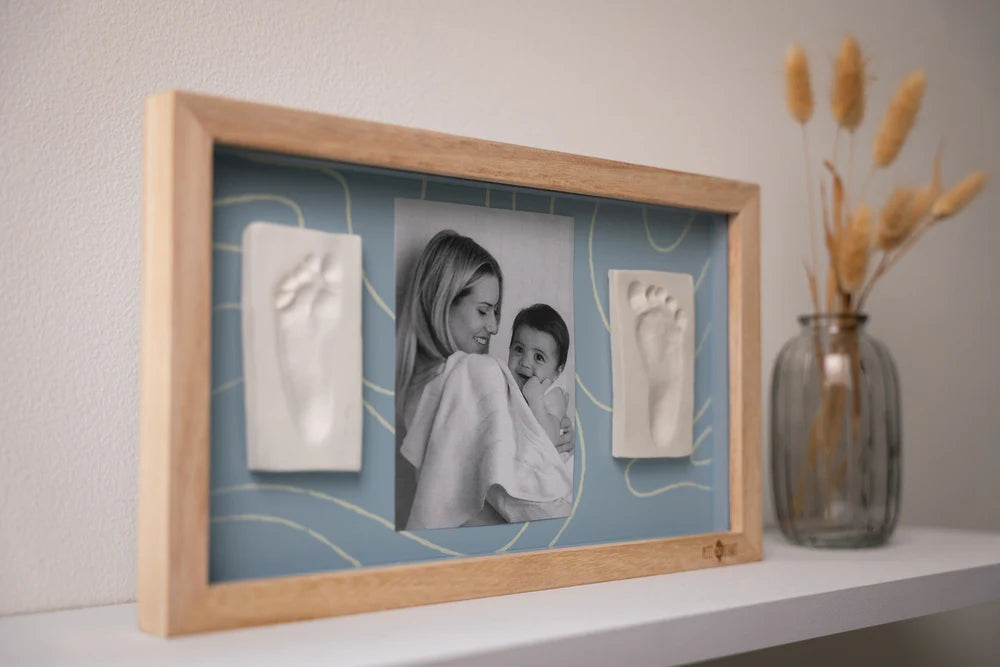 Petit Artichaut 2 Prints Frame - Blue Abstract