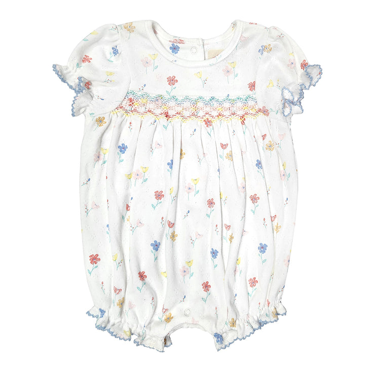 Albetta Poppy Print Hand Smocked Babyvest