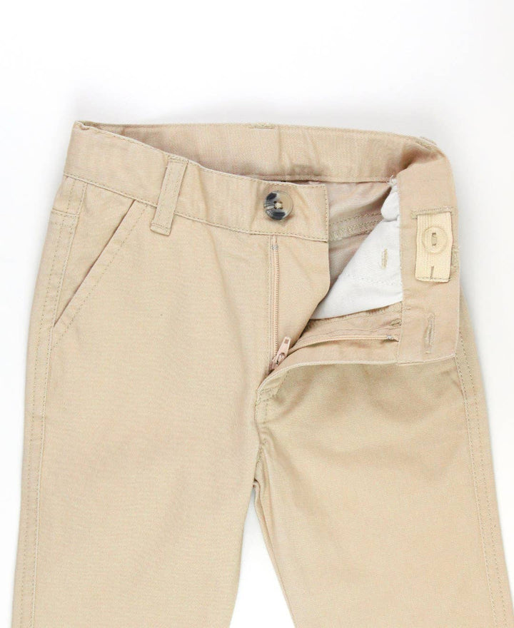 Boys Khaki Stretch Chino Pants