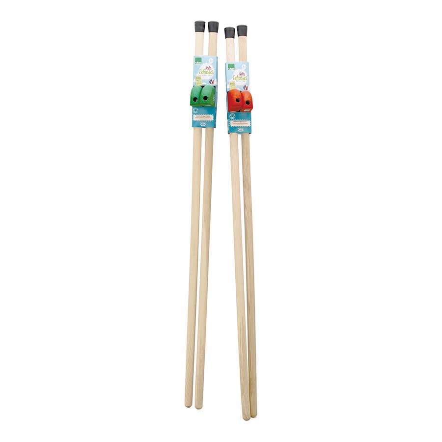 Vilac - Pair of Wooden Red stilts