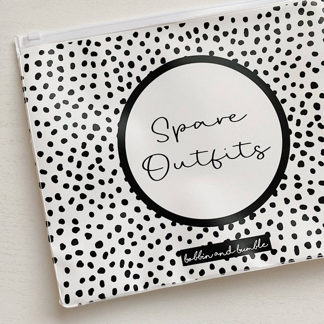 Unisex Zip Lock Hospital Organiser Bags - Spotty Print