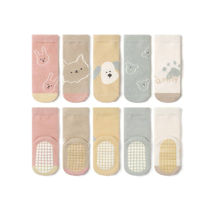 New Arrival Baby Floor Socks Cute Cartoon Boneless Non-slip: S(6-12M) / Yellow