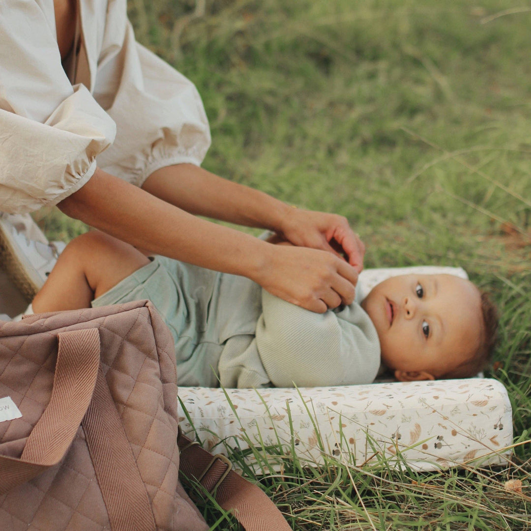 Baby Changing Cushion - Grasslands - Organic Cotton