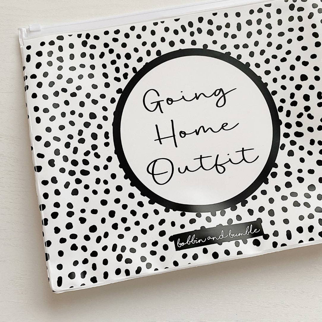 Unisex Zip Lock Hospital Organiser Bags - Spotty Print