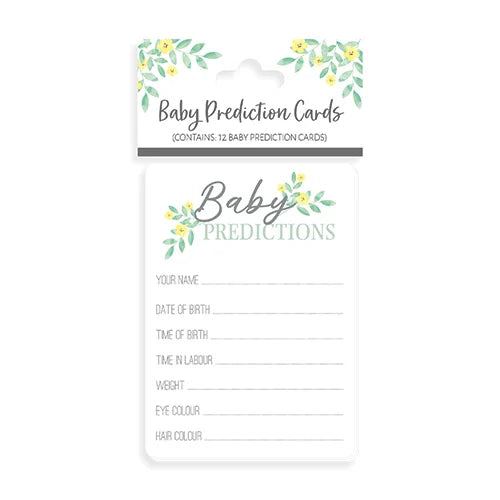 Baby Shower baby prediction cards