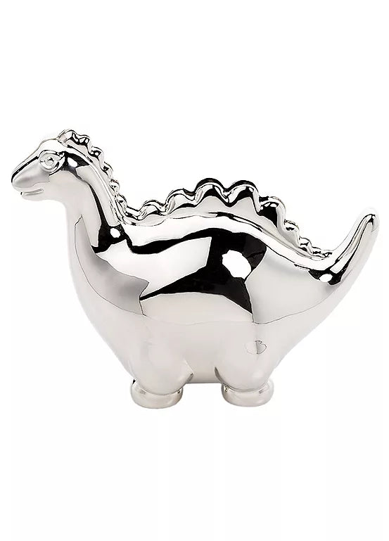 Bambino Silverplated Money Box - Dinosaur