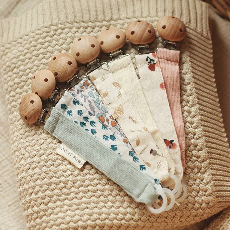 Pacifier holder - Corduroy, cream - Organic Cotton