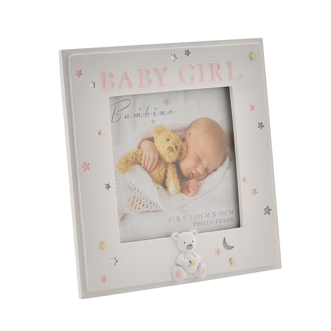 Resin Baby Girl 4" x 4" Photo Frame