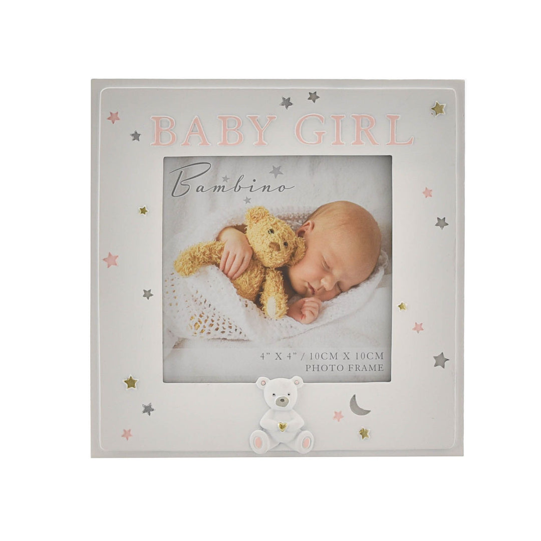 Resin Baby Girl 4" x 4" Photo Frame