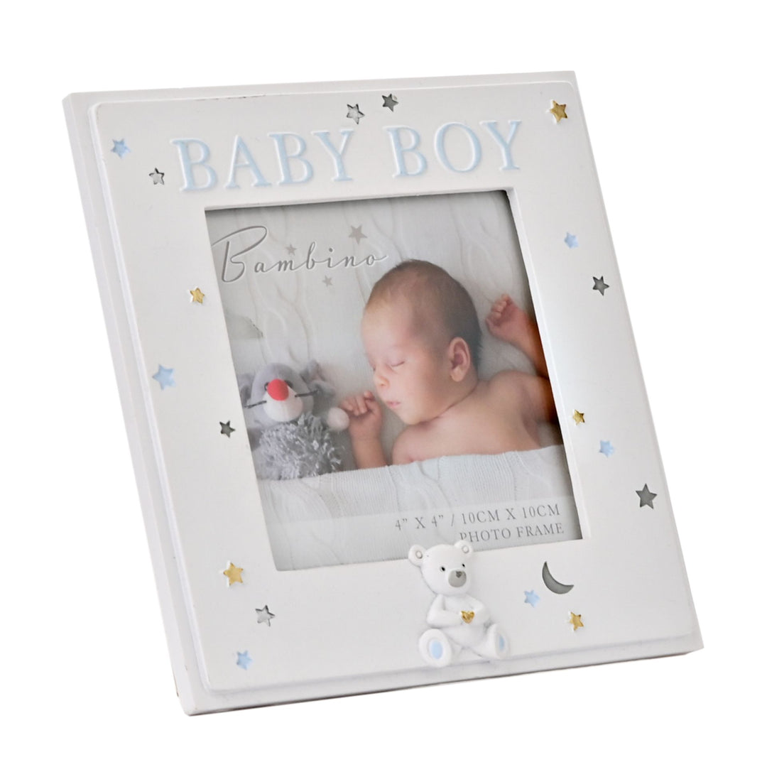 Resin Baby Boy Photo Frame 4" x 4" *(32/48)*