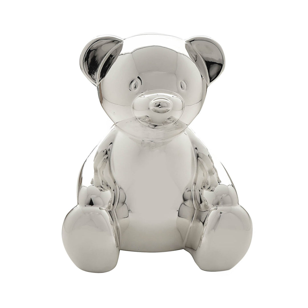 Silver Plated Teddy Bear Money Box