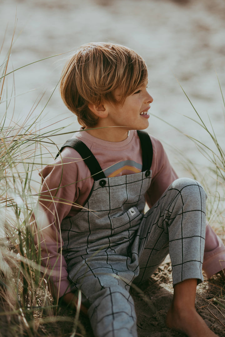Window Pane Check Dungarees
