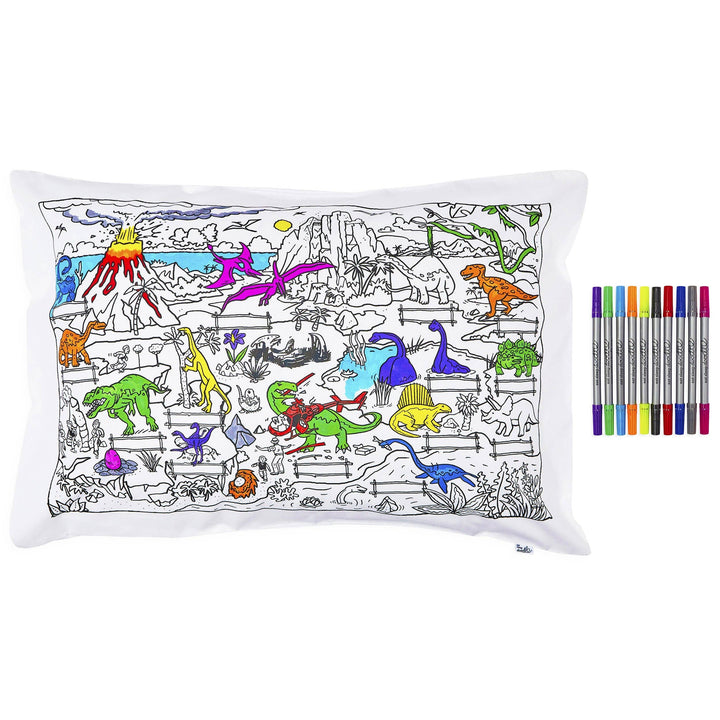 Dinosaur Pillowcase - DIY Colouring Kit