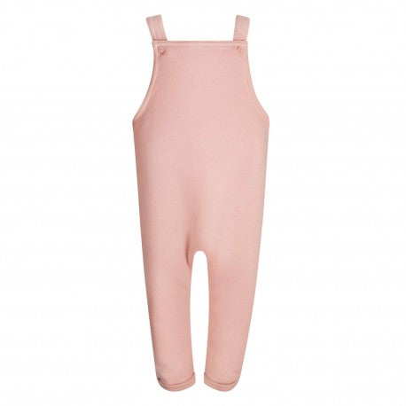 Peachy Pink Fleece Dungarees