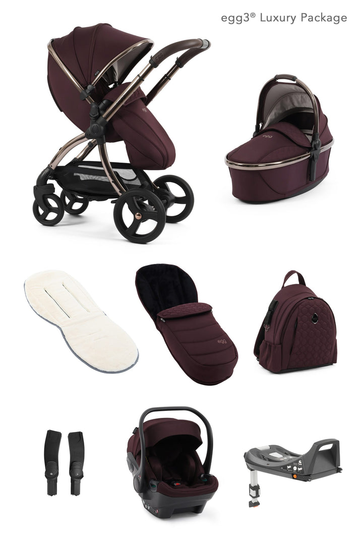 Egg3 Luxury Bundle - Collection Colours with Egg Shell Car Seats