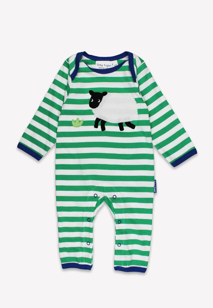 Organic Hillside Sheep Applique Babygrow